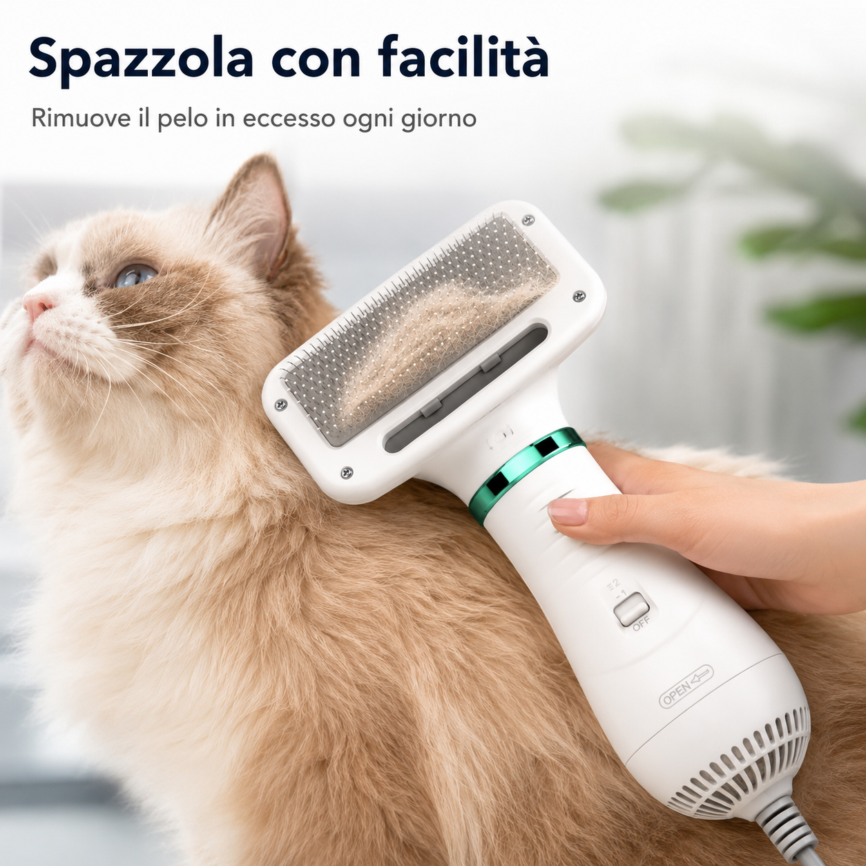 PetFurVac™ – Kit Toelettatura con Aspirazione per Cani e Gatti
