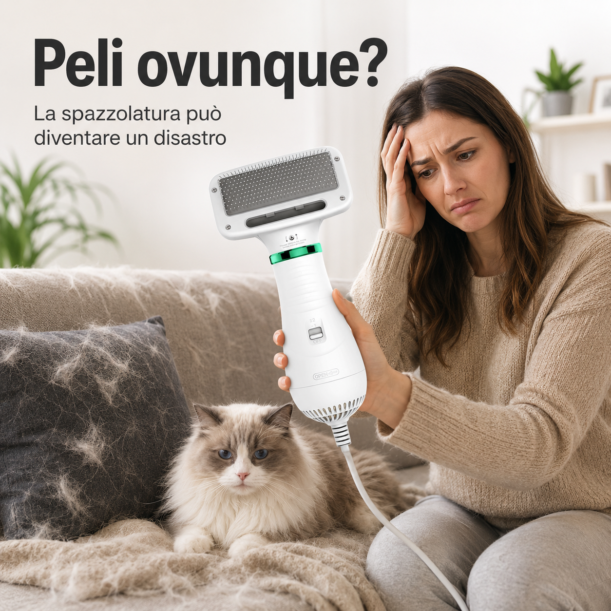 PetFurVac™ – Kit Toelettatura con Aspirazione per Cani e Gatti