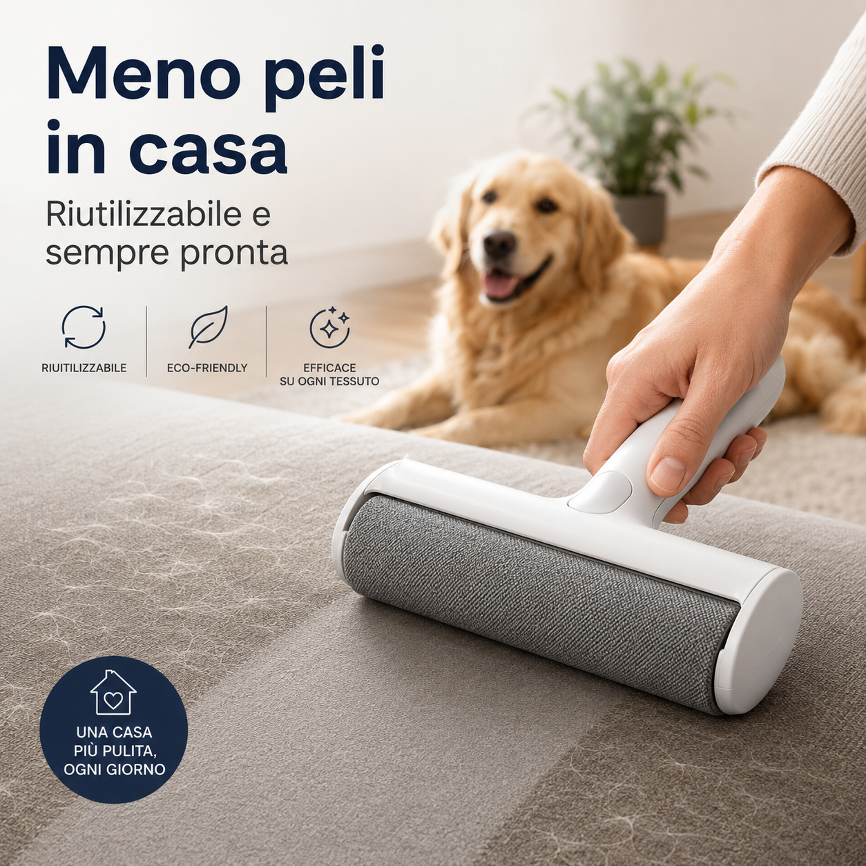 Rullo Spazzola Riutilizzabile per Rimozione Peli