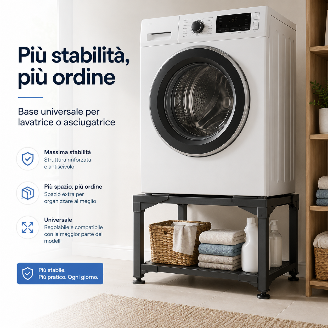 Supporto Lavatrice/Asciugatrice Universale